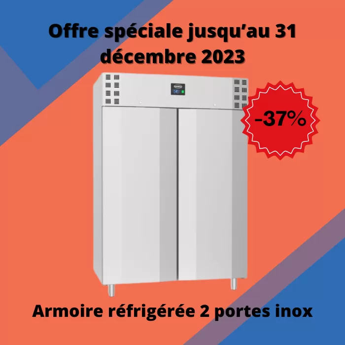 Armoire réfrigérée 2 portes en inox COMBISTEEL - promotion exceptionnelle pour professionnel à Paris