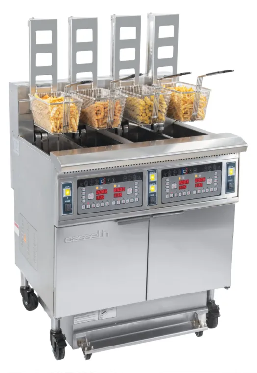 Friteuse électrique avec relevage automatique et filtration 4×12 litres 17+17kW, Paris, PRO EQUIPEMENT CHR