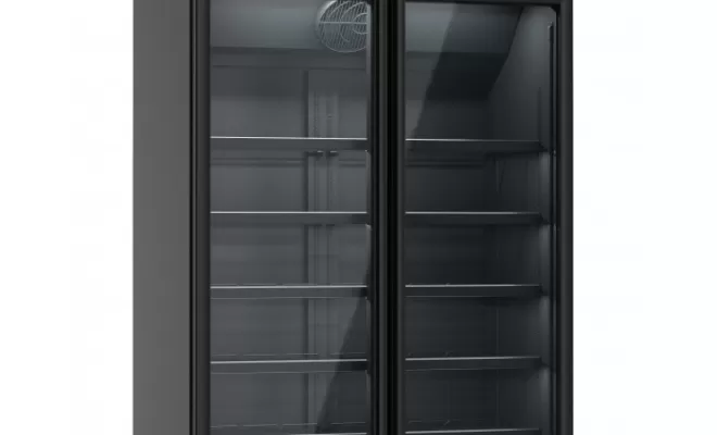 VITRINE REFRIGEREE 2 PORTES EN VERRE NOIR INS-1000R BL, Paris, PRO EQUIPEMENT CHR